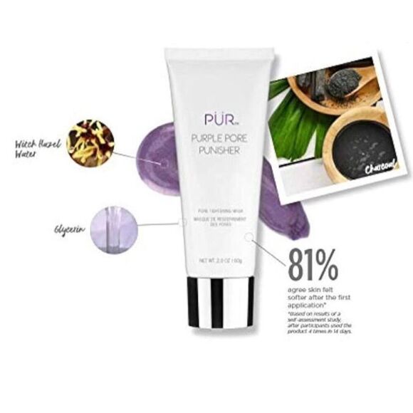 PUR - NWOT No Box - 2 Tubes Purple Pore Punisher Pore-Tightening Mask 2oz/Sealed - Picture 15 of 16